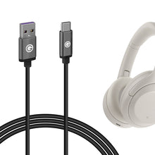 画像をギャラリービューアに読み込む, Geekria 充電ケーブル 互換性 USB 充電コード USB to USB-Cソニー Sony WH-1000XM5 WH-1000XM4 WH-1000XM3 XB910N XB900N CH720N H910N XB700 CH520 に対応 (黒/300cm)