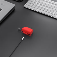 画像をギャラリービューアに読み込む, Geekria Silicone カバー オーディオテクニカ / Audio-Technica ATH-TWX9 と互換性のある True Wireless Earbuds 充電ケース カバー 充電ポートにアクセスするためのキーチェーン フック付き (Red)