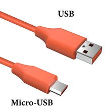 画像をギャラリービューアに読み込む, Geekria 充電ケーブル 互換性 USB 充電コード USB to Micro-USB ジェイビーエル JBL TUNE 700BT, 450BT, LIVE 500BT, T110BT, Free に対応 (オレンジ/30cm 2個 )