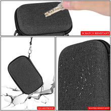 画像をギャラリービューアに読み込む, Geekria シールド イヤフォン ケースソニー Sony WF-1000XM3 ボーズ Bose SoundSport Free 完全ワイヤレス イヤフォンに対応 交換用ハードシェル トラベル キャリング バッグ カラビナ クリップ付き (ブラック)