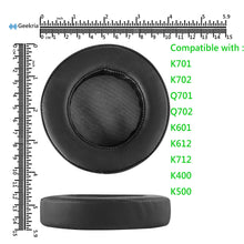 画像をギャラリービューアに読み込む, Geekria イヤーパッド QuickFit 互換性 パッド アーカーゲー AKG, K701, K702, Q701, Q702, K601, K612, K712, K400, K500 ヘッドホンに対応 パッド イヤー / イヤーカップ プロテインレザー (ブラック)