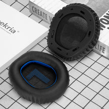 画像をギャラリービューアに読み込む, Geekria イヤーパッド QuickFit 互換性 パッド ジェイビーエル JBL Quantum 100, Q 100 ヘッドホンに対応 パッド イヤー / イヤーカップ プロテインレザー (ブラックブルー)