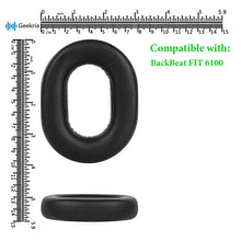 画像をギャラリービューアに読み込む, Geekria イヤーパッド QuickFit 互換性 パッド プラントロニクス Plantronics BackBeat FIT 6100 ヘッドホンに対応 パッド イヤー / イヤーカップ (プロテインレザー / ブラック )