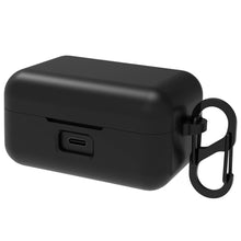 画像をギャラリービューアに読み込む, Geekria シリコン カバー 互換性 カバー Sennheiser Momentum 3 対応 True Wireless Earbuds 充電ケース充電ケースカバー 外装カバー キーホルダーフック付き 充電ポートアクセス可能 (Black)