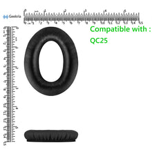 画像をギャラリービューアに読み込む, Geekria イヤーパッド QuickFit 互換性 パッド ボーズ Bose QuietComfort 25, QC25, SoundLink Around Ear ヘッドホンに対応 パッド イヤー / イヤーカップ ( プロテインレザー / ブラック )