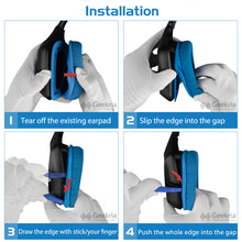 画像をギャラリービューアに読み込む, Geekria QuickFit イヤーパッド 互換性 パッド ロジクール Logitech G35, G930, G430, F450 ヘッドホンに対応 イヤパッド/イヤークッション/イヤーカップ ( プロテインレザー / ブラック )