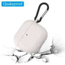 画像をギャラリービューアに読み込む, Geekria シリコン カバー 互換性 カバー アップル Apple AirPods 4 対応 True Wireless Earbuds 充電ケースカバー 外装カバー キーホルダーフック付き、充電ポートアクセス可能 (オフホワイト)