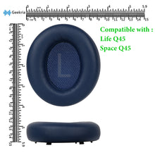 画像をギャラリービューアに読み込む, Geekria イヤーパッド QuickFit 互換性 パッド アンカー Anker Soundcore Life Q45, Space Q45 ヘッドホンに対応 パッド イヤー / イヤーカッププロテインレザー (青)