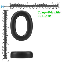 画像をギャラリービューアに読み込む, Geekria イヤーパッド QuickFit 互換性 パッド ジャブラ Jabra Evolve2 85 ヘッドホンに対応 パッド イヤー / イヤーカップ プロテインレザー ( ブラック )