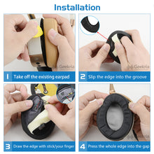 画像をギャラリービューアに読み込む, Geekria イヤーパッド QuickFit 互換性 パッド パロット Parrot Zik, ZIk 1.0 Wireless ヘッドホンに対応 パッド イヤー / イヤーカップ (プロテインレザー / ブラック)