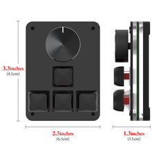 画像をギャラリービューアに読み込む, Geekria USB ミニ 4 キー + ノブ キーボード、片手用メカニカル ゲーミング キーボード。カスタマイズ可能なキー機能 RGB サイレント赤軸キーボード、Windows XP/7/8/10/11 および Mac OS と互換性あり