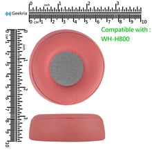 画像をギャラリービューアに読み込む, Geekria イヤーパッド QuickFit 互換性 パッド ソニー Sony WH-H800 ヘッドホンに対応 パッド イヤー / イヤーカップ ( プロテインレザー / 赤 )