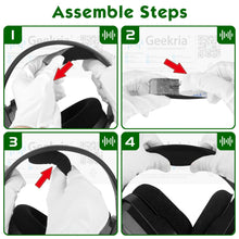 画像をギャラリービューアに読み込む, Geekria ヘッドバンド 互換性 ヘッドホンヘッドバンド ASTRO A10 Gaming 対応 交換用 パッド (ブラック)