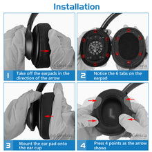 画像をギャラリービューアに読み込む, Geekria イヤーパッド QuickFit 互換性 パッド ジェイビーエル JBL Everest 750/ 750NC Over-Ear Wireless ヘッドホンに対応 パッド イヤー / イヤーカップ (プロテインレザー /黒)