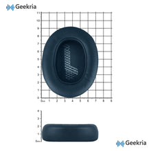 画像をギャラリービューアに読み込む, Geekria イヤーパッド QuickFit 互換性 パッド ジェイビーエル JBL Live 650 BTNC, Lifestyle E65BTNC, Duet NC, Live 660 NC ヘッドホンに対応 パッド イヤー / イヤーカップ (プロテインレザー / 青い)