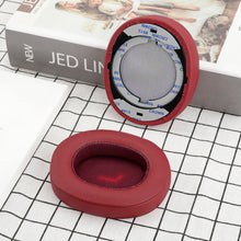 画像をギャラリービューアに読み込む, Geekria イヤーパッド QuickFit 互換性 パッド ジェイビーエル JBL E55BT ヘッドホンに対応 パッド イヤー / イヤーカップ (プロテインレザー / 赤)