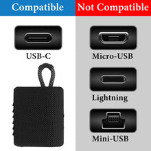 画像をギャラリービューアに読み込む, Geekria 充電ケーブル 互換性 Type-C 充電コード USB to USB-C ジェイビーエル JBL GO 4, CLIP5, Flip 7, Flip 6, Flip 5, Pulse 5, Pulse 4, Charge 6, Charge 4 に対応 (黒/30cm 2個)