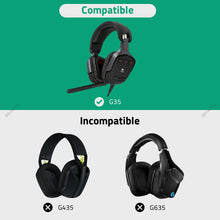 画像をギャラリービューアに読み込む, Geekria ヘッドバンド 互換性 ヘッドホンヘッドバンド プロテインレザー パッド ロジクール Logitech G35 対応 交換用 (ブラック)