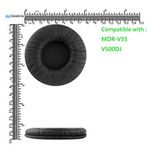 画像をギャラリービューアに読み込む, Geekria QuickFit イヤーパッド 互換性 パッド ソニー Sony MDR-V55, V500DJ ヘッドホンに対応 イヤパッド/イヤークッション/イヤーカップ 耳から耳への切り替え ( プロテインレザー / ブラック )