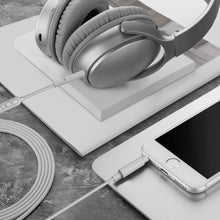 画像をギャラリービューアに読み込む, Geekria ケーブル 互換性 オーディオコード ボーズ Bose QuietComfort, QC Ultra, QC SE, QC 45, QC 35 II, QC 35 ヘッドホンケーブル、2.5mm に適合する インラインマイクと音量コントロール 1.2 m
