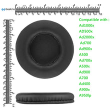 画像をギャラリービューアに読み込む, Geekria イヤーパッド QuickFit 互換性 パッド オーディオテクニカ ATH Ad1000x Ad2000x Ad900x Ad700x Ad900 Ad400 AD500x Ad700 A500 A500x A700 A900x A950lp, etc ヘッドホンに対応 パッド イヤー / イヤーカップ (プロテインレザー / ブラック)