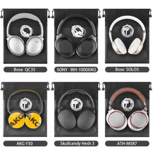 画像をギャラリービューアに読み込む, Geekria バッグ Sony WH1000XM4, WH1000XM3, MDR-M1ST, MDR-1AM2, ATH-MSR7, SR50BT, SR30BT, DENON AH-GC30, AH-D1200, など ヘッドホン 用 巾着袋 収納バッグ ヘッドホン ポーチ (ブラック)