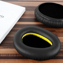 画像をギャラリービューアに読み込む, Geekria イヤーパッド QuickFit 互換性 パッドアーカーゲー AKG K361, K361BT, K371, K371BT ヘッドホンに対応 パッド イヤー / イヤーカップ プロテインレザー (黒)