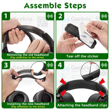 画像をギャラリービューアに読み込む, Geekria ヘッドバンド 互換性 ヘッドホンヘッドバンド ソニー SONY MDR-XB950BT MDR-XB950N1 MDR-XB950B1 MDR-XB950/H 対応 交換用 パッド (ブラック)