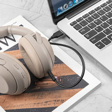 画像をギャラリービューアに読み込む, Geekria PUレザー充電ケーブル 互換性 Type-C 充電コード USB to USB-C ソニー Sony WH-1000XM5 WH-1000XM4 WH-ULT900N WH-XB920N WH-XB910N に対応 (黒/30cm)