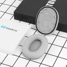 画像をギャラリービューアに読み込む, Geekria イヤーパッドElite 互換性 パッド ソニー SONY WH-1000XM6 ヘッドホンに対応 パッド イヤー / イヤーカップ ラムスキン(銀)