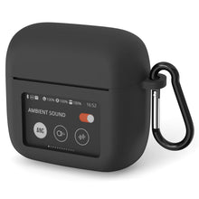 画像をギャラリービューアに読み込む, Geekria シリコン カバー 互換性 カバー ジェイビーエル JBL Tour Pro 3 対応 True Wireless Earbuds 充電ケースカバー 外装カバーキーホルダーフック付き、充電ポートアクセス可能 (黒)