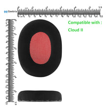 画像をギャラリービューアに読み込む, Geekria イヤーパッド Comfort 互換性 パッド HyperX Cloud III Cloud 3 Cloud II Gaming Cloud Flight Cloud Flight S Cloud Stinger Cloud Alpha Alpha S ヘッドホンに対応 パッド イヤー / イヤーカップ ( ベロア / 黒/赤 )