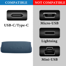 画像をギャラリービューアに読み込む, Geekria 充電ケーブル 互換性 USB 充電コード USB to USB-C ジェイビーエル JBL Flip 7/6、 CHARGE 6/5、 GO 4/3、 Clip 5/4、 PULSE 5/4、 XTREME 3 に対応 (オレンジ色、1ft、2つ
