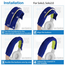 画像をギャラリービューアに読み込む, Geekria カバー 互換性 ニット生地 ヘッドバンドカバー ボーズ Bose, アーカーゲー AKG, ゼンハイザー Sennheiser, ソニー Sony, オーディオテクニカ Audio-Technica ヘッドホンに 対応 簡単に装着 工具不要