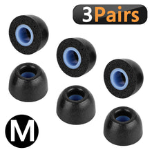 画像をギャラリービューアに読み込む, Geekria 3ペア スタンダード イヤーピース 記憶フォム 低反発 交換用 高遮音 脱落防止 ( M サイズ / 短い )