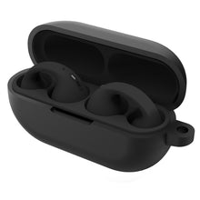 画像をギャラリービューアに読み込む, Geekria シリコン カバー 互換性 カバー Sony ambien AM-TW01 対応 True Wireless Earbuds 充電ケース充電ケースカバー 外装カバー キーホルダーフック付き、充電ポートアクセス可能 (Black)