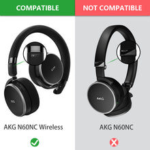 画像をギャラリービューアに読み込む, Geekria イヤーパッド QuickFit 互換性 パッドアーカーゲー AKG N60NC Wireless ヘッドホンに対応 パッド イヤー / イヤーカップ (プロテインレザー / ブラック )