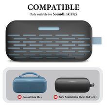 画像をギャラリービューアに読み込む, Geekria シリコーン スピーカーケース カバー 互換性カバーボーズ Bose SoundLink Flex Gen 1 に 対応 保護用の防水ソフトスキン、Bluetoothスピーカーケース、キーホルダーフック付き (Black)