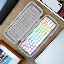 画像をギャラリービューアに読み込む, GEEKRIA 60% コンパクトキーボードケース、61 キーコンピュータメカニカルキーボード用ハードシェルトラベルキャリングバッグ、RK ROYAL KLUDGE RK61、レイザー Razer Huntsman Mini 60%、ロジクール Logicool G PRO X 60 と互換性あり
