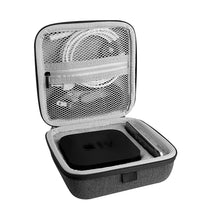 画像をギャラリービューアに読み込む, Geekria シールド ケース 第 5/4 世代 TV (32GB / 64GB) 対応 MQD22LL/A ケース、交換用ハードシェル トラベル キャリング バッグ、リモコンやアクセサリー用のスペース付き (グレー)