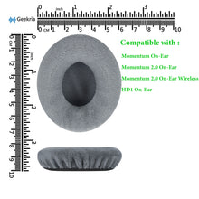 画像をギャラリービューアに読み込む, Geekria イヤーパッド Comfort 互換性 パッド ゼンハイザー Sennheiser Momentum On-Ear Momentum 2.0 On-Ear Momentum 2.0 On-Ear Wireless HD1 On-Ear ヘッドホンに対応 パッド イヤー / イヤーカップ ( ベロア / グレー )