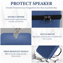 画像をギャラリービューアに読み込む, Geekria ケース Shield スピーカーケース 互換性 ハードケース 旅行用 ハードシェルケース ボーズ / Bose Soundlink Max に対応 収納ポーチ付き (青)