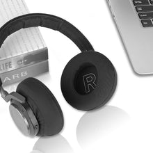 画像をギャラリービューアに読み込む, Geekria カバー 2 ペア 互換性 イヤーパッドカバー 劣化防止、防塵 ヘッドホン交換用 ストレッチニット 8-11CM ヘッドホン用 洗濯可 ( Medium / ブラック)