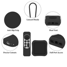 画像をギャラリービューアに読み込む, Geekria 保護ケース アップル Apple TV 4K (第3世代) 対応ー軽量・滑り止め・耐衝撃 シリコンカバー (ブラック)