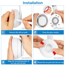 画像をギャラリービューアに読み込む, Geekria イヤーパッド QuickFit 互換性 パッド ビーツバイドクタードレ Beats Solo 4 Wireless On-Ear ヘッドホンに対応 パッド イヤー / イヤーカッププロテインレザー (黒)