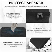 画像をギャラリービューアに読み込む, Geekria ケース Shield スピーカーケース 互換性 ハードケース 旅行用 ハードシェルケース ボーズ / Bose Soundlink Max に対応 収納ポーチ付き (濃い灰色)