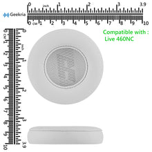 画像をギャラリービューアに読み込む, Geekria イヤーパッド QuickFit 互換性 パッドジェイビーエル JBL Live 460NC Wireless On-Ear Noise Cancelling ヘッドホンに対応 パッド イヤー / イヤーカップ (プロテインレザー / 白い)