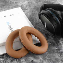 画像をギャラリービューアに読み込む, Geekria イヤーパッド QuickFit 互換性 パッド ボーズ Bose QuietComfort 25, QC25, SoundLink Around Ear Headphones ヘッドホンに対応 パッド イヤー / イヤーカップ プロテインレザー (カーキ)