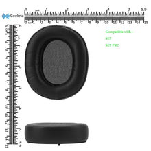 画像をギャラリービューアに読み込む, Geekria イヤーパッド QuickFit 互換性 パッド COWIN SE7, SE7 PRO ヘッドホンに対応 パッド イヤー / イヤーカップ プロテインレザー (黒)