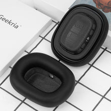 画像をギャラリービューアに読み込む, Geekria イヤーパッド Elite互換性 パッド アップル Apple AirPods MAX (A2096)/ MAX2 (A3184) ヘッドホンに対応 パッド イヤー / イヤーカップ ラムスキン (黒)